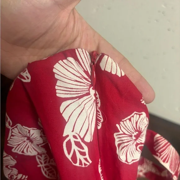 Faded Glory Red Floral Sundress Size 12 NWT Sleeveless Empire Waist - Picture 7 of 7